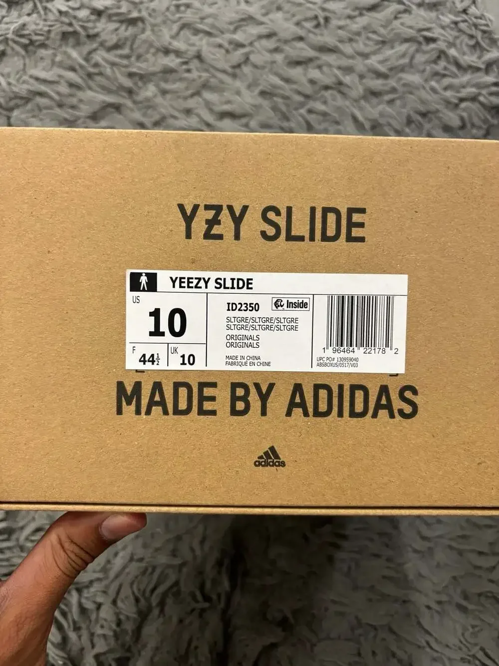 adidas Yeezy Slide 'Slate Grey' ID2350 US Men's Size 10 - Picture 5 of 7
